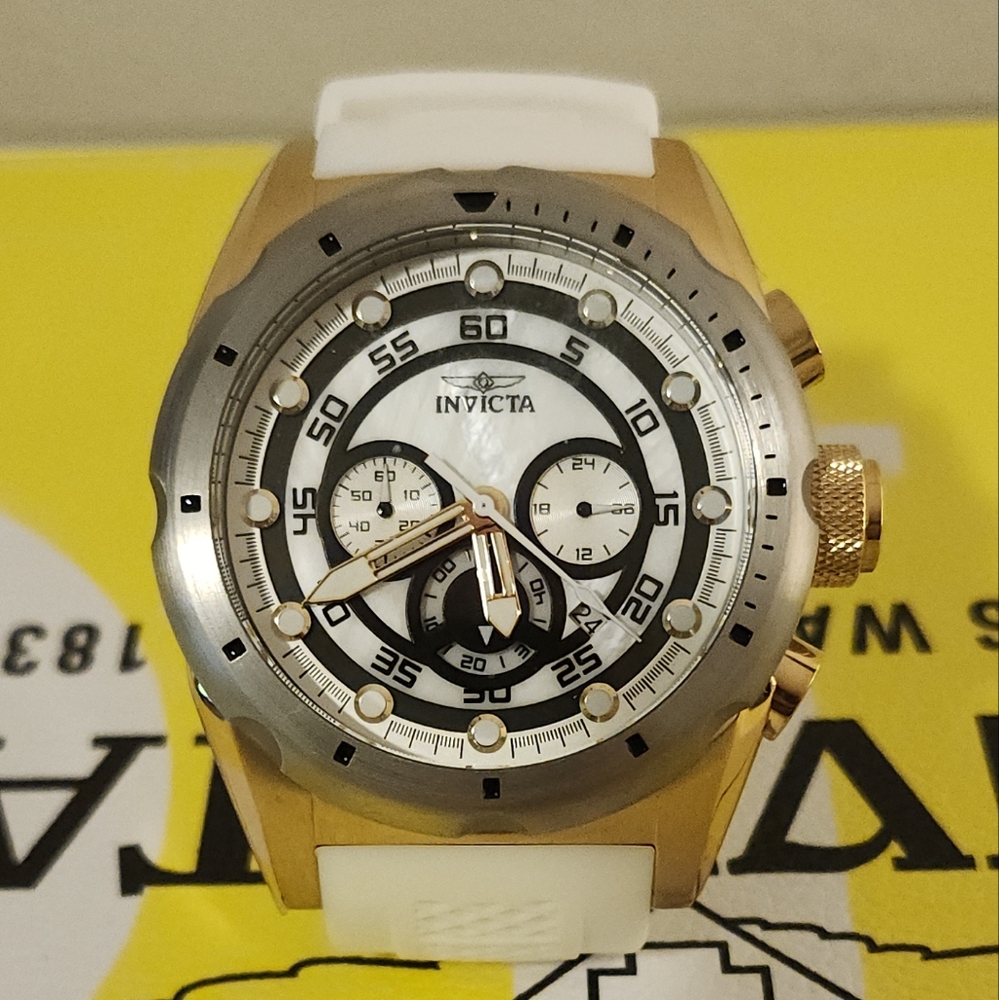 Invicta Gold and Silver Chronograph Watch #20308